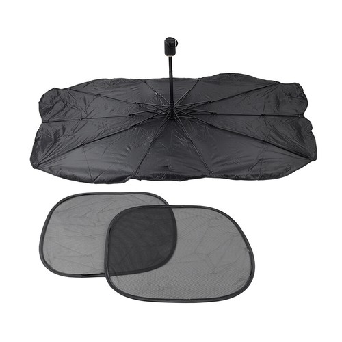 3pcs/Set S Size Front Window Sun Shade Visor Cover Foldable Windshield Umbrella - Picture 5 of 13