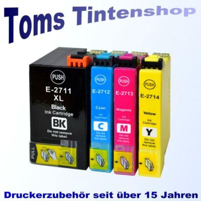 4 Patronen für Epson Workforce WF3620 WF3640 WF7110 DTW WF7610 DWF WF7620 DTWF