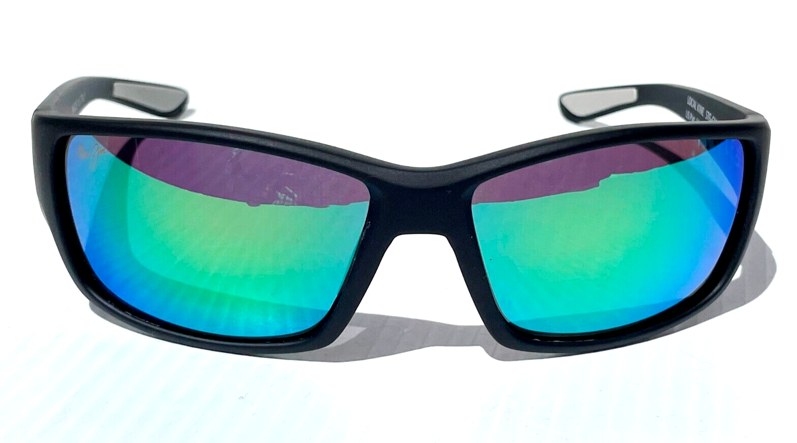 NEW Maui Jim LOCAL KINE Soft Black POLARIZED Green GLASS Sunglass GM810