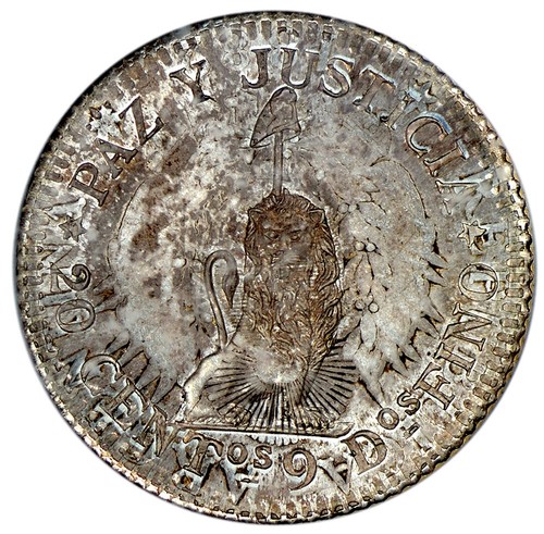 PARAGUAY Plata Patrón Restrike 20 Centavos 18(XX) MS65 ICG - Imagen 2 de 4