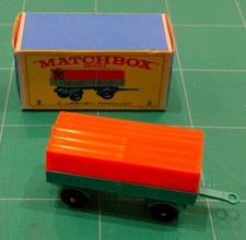 Matchbox 1 - 75 Series Mercedes No2. Anhänger. Grün/Orange NEUWERTIG VERPACKT