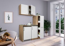 Cucina Mini Cucina Singola Cucinino Pantry Rovere Bianco Levin 130 CM respekta