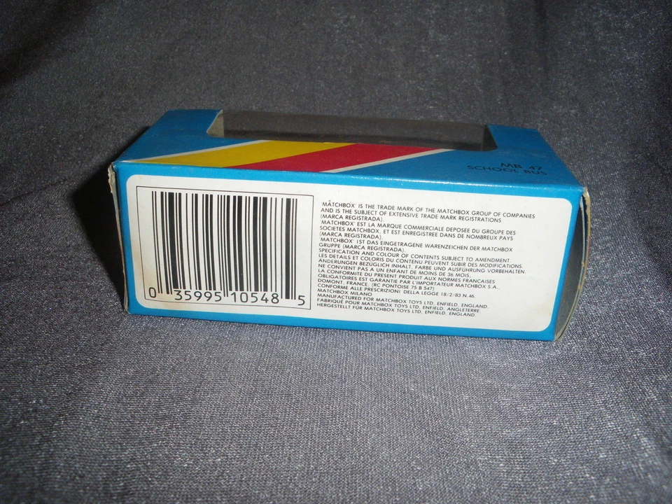 284B Vintage 1981 Matchbox MB 47 Autobus per la Scuola Quartiere 2 USA 1:76 - Immagine 4 di 4