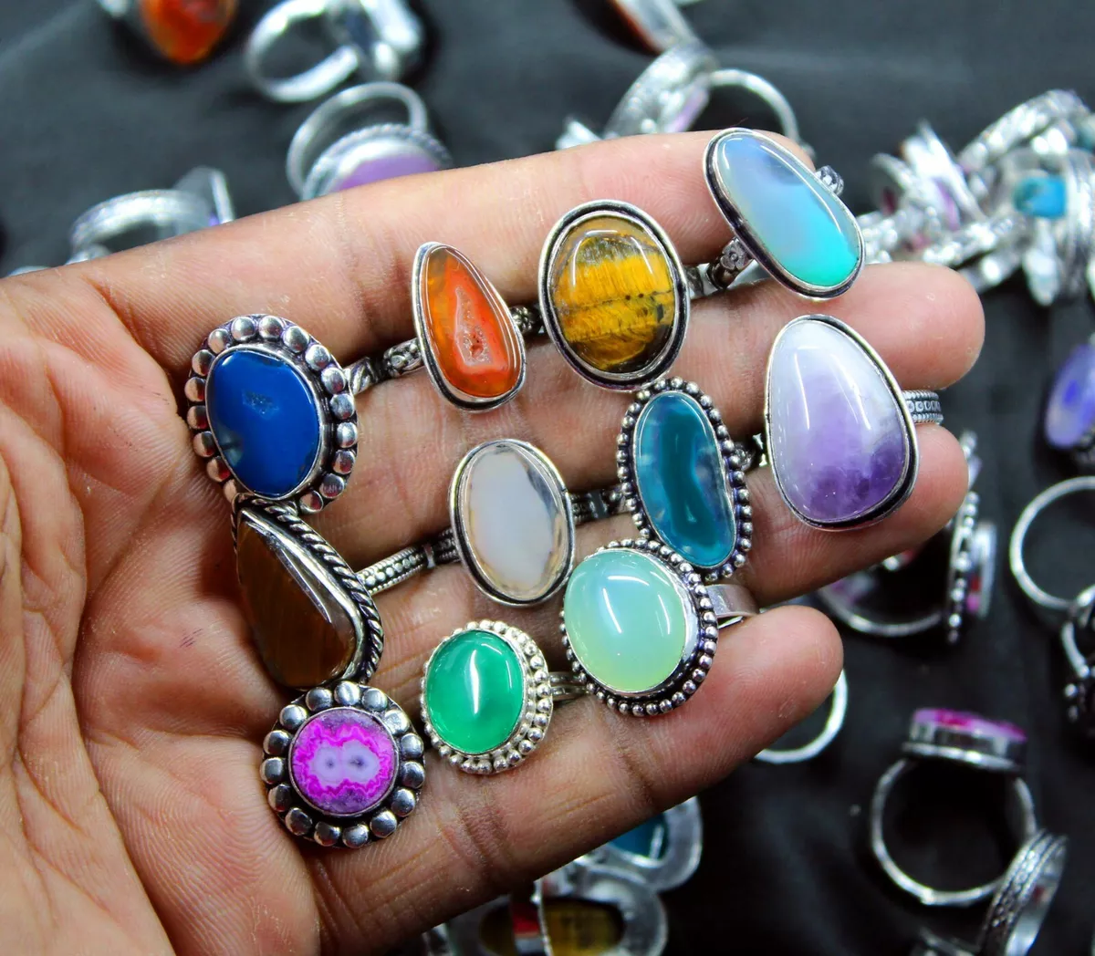 Rings Lot Handmade jewelry vintage rings hippie rings silver