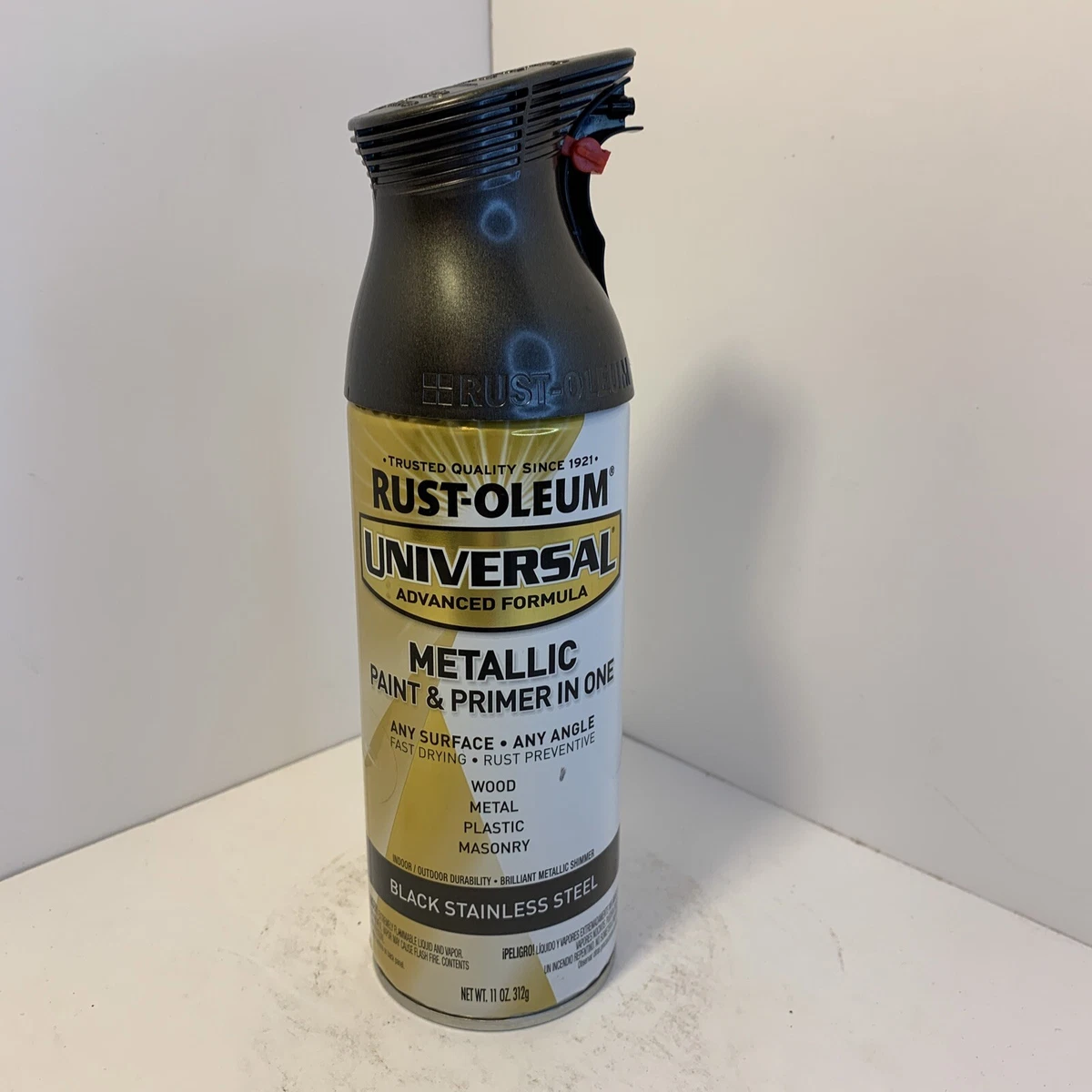 Rust-Oleum 12 oz Universal Metallic Black Stainless Steel Spray Paint and  Primer - 314558