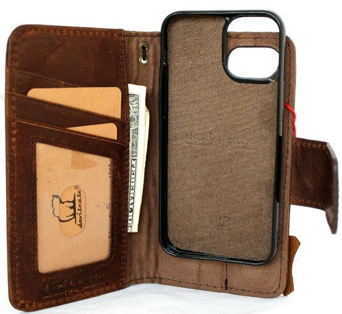 Genuine Leather Case For Apple iPhone 12 Mini Wallet Removable Cards Cover book - Picture 3 of 8