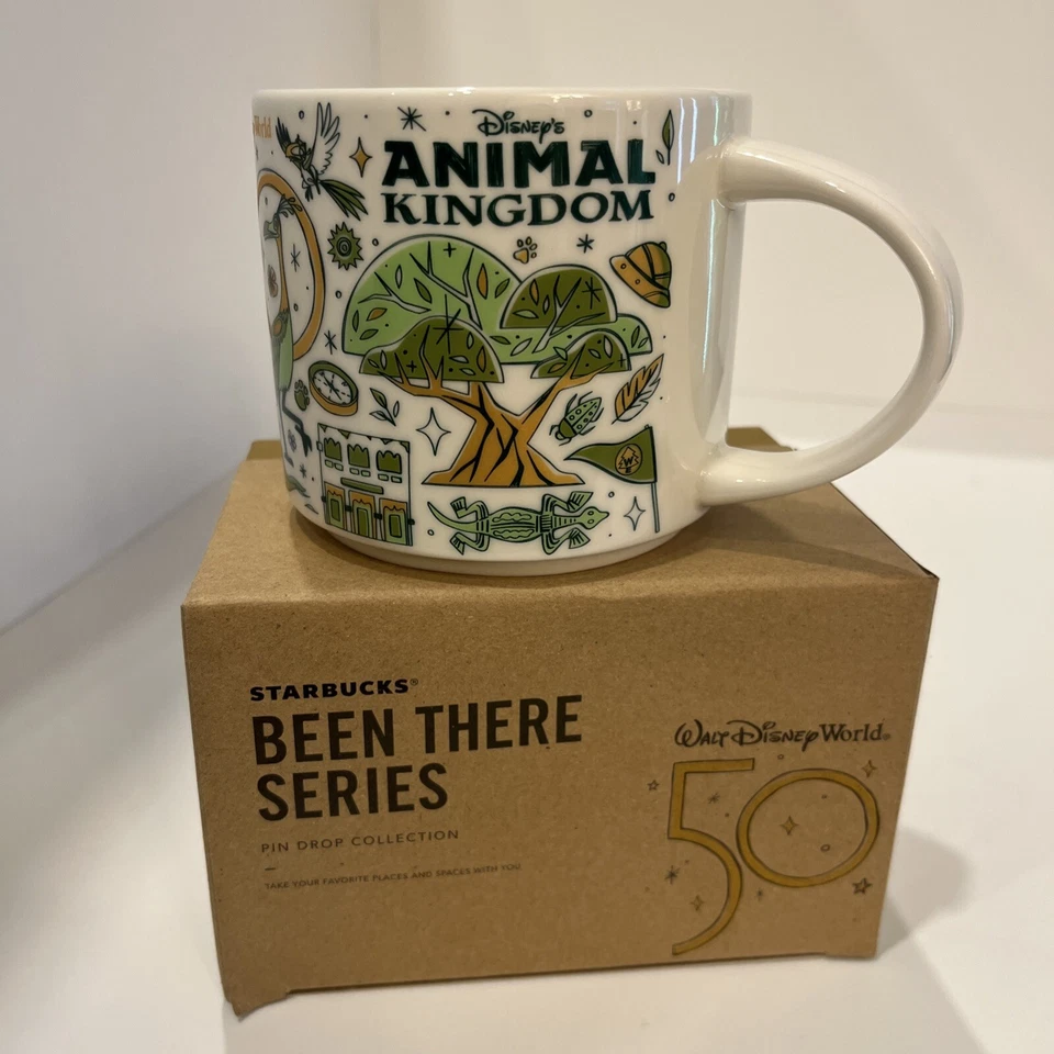 Taza Disney WDW 50th Celebration Starbucks Been There Animal Kingdom nueva 14 oz Foto 2 de 4