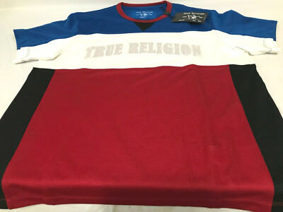 Royal Blue True Religion Shirt Ed Hardy Sacred Heart Washed Boxy