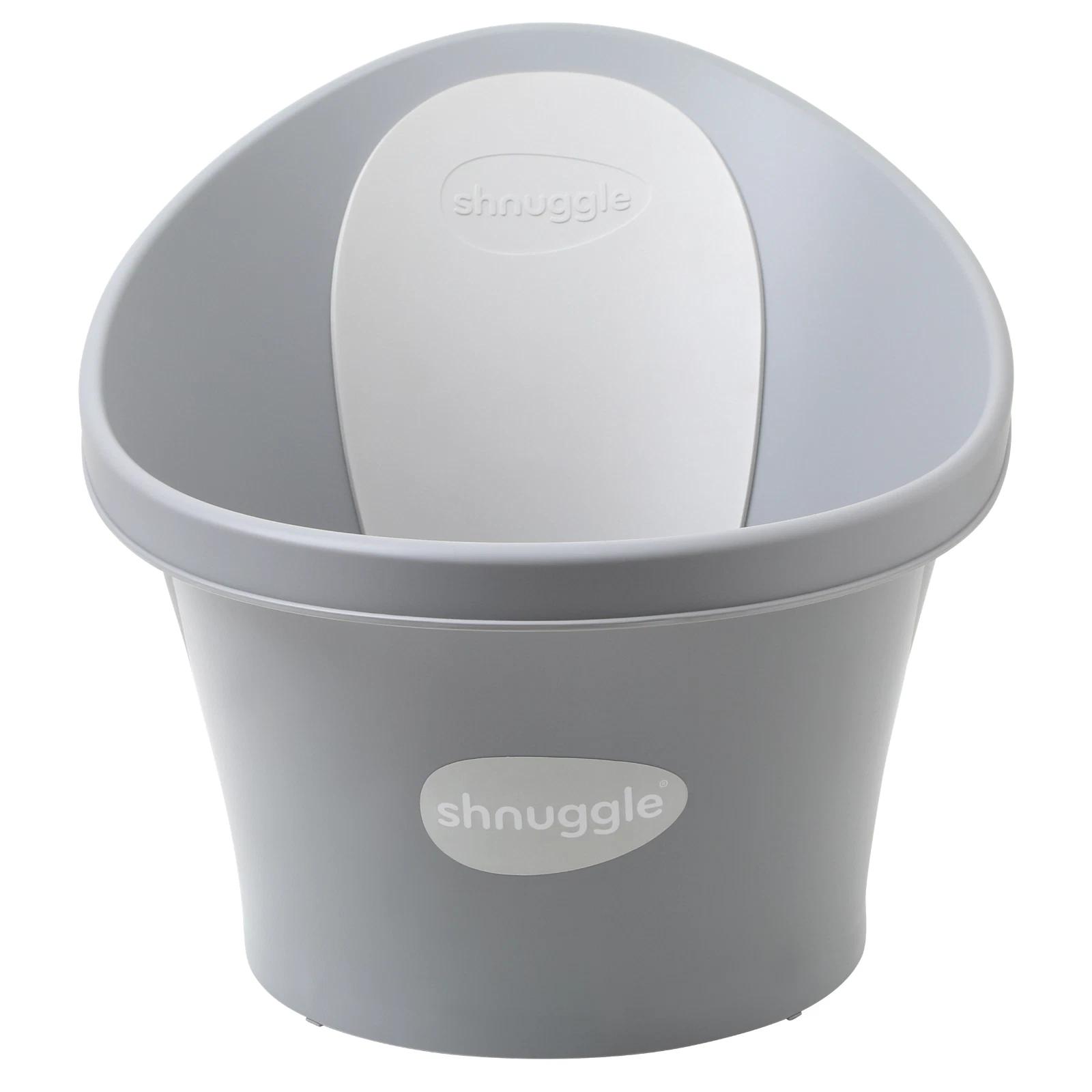 Shnuggle Newborn Baby Bath | Built in Support Bump and Soft Backrest - Grey