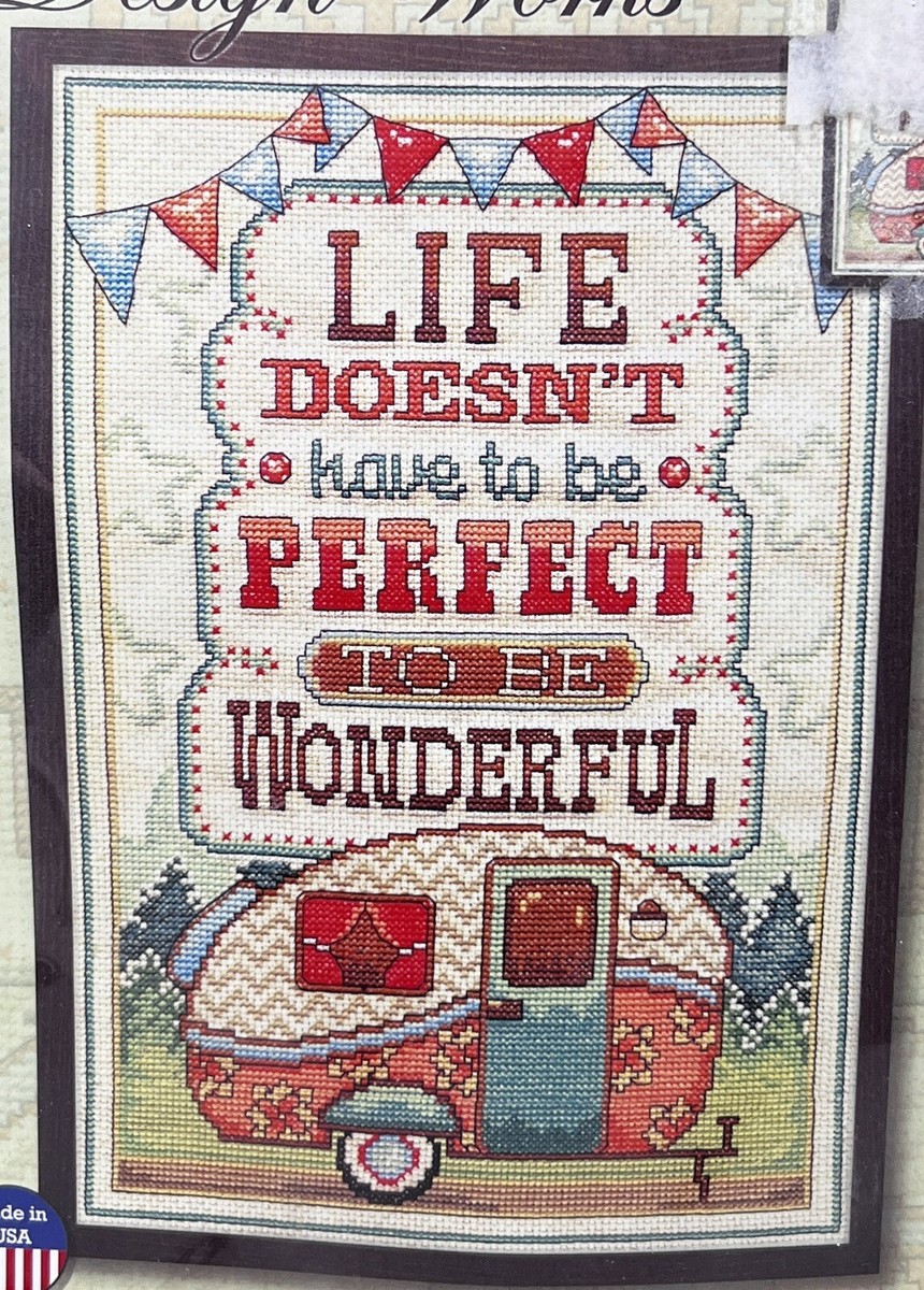 Design Works Counted Cross Stitch Kit Life Is Wonderful Camping