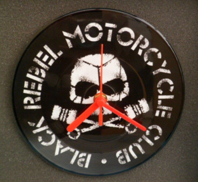 BLACK REBEL MOTORRAD CLUB 7'' BILDSCHEIBE Original Schallplatte Wanduhr PD7052