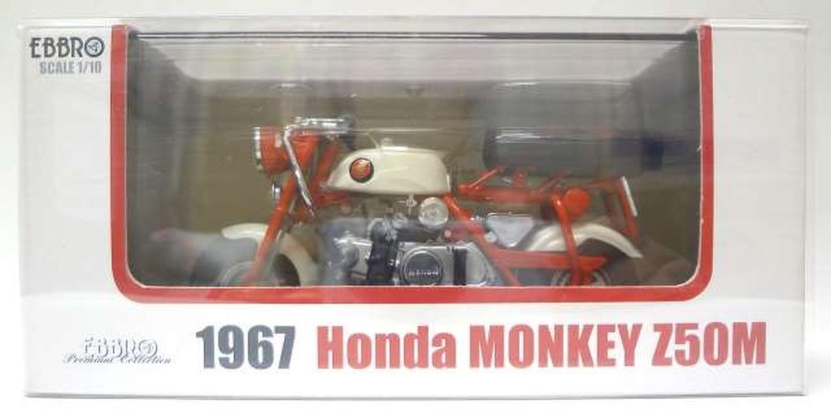 Ebbro Red White Premium Collection 1/10 Honda Monkey Z50M Ebbro Red White Premium Collection 1/10 Honda Monkey Z50M