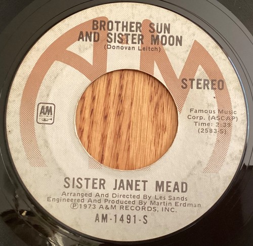 Sister Janet Mead “The Lord’s Prayer / Brother Sun & Sister" 7" 45 rpm AM-1491-S - Picture 4 of 4