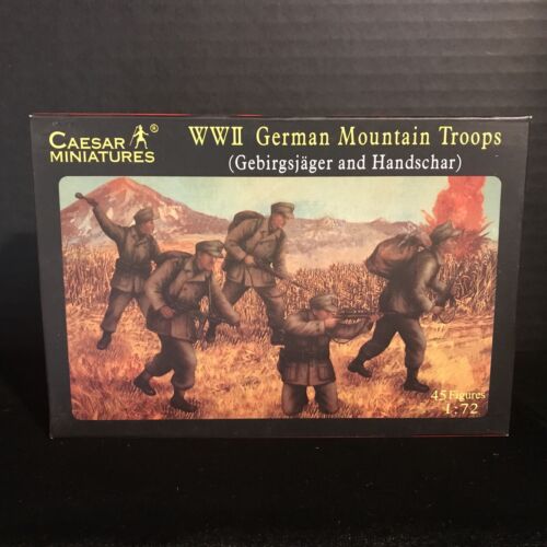 CAESAR MINIATURES 067 WWII GERMAN MOUNTAIN TROOPS FIGURES KIT-NIB-1:72 SCALE