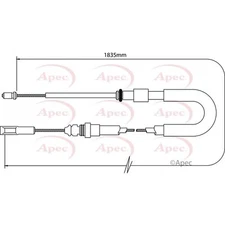 Apec Brake Cable CAB1052 - Engineered for Performance to Match OE Quality