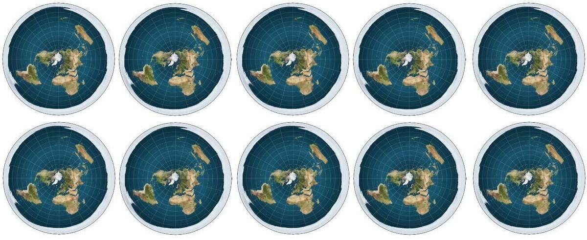 Stickers Vinyl Flat Earth Rectangular Shaped Window Laptop Conspiracy Cosmography Theory (adhesive Vinyl Suitable For Non-porous Surfaces