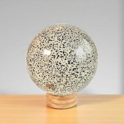 Giant 5 Kg Dalmatian Stone Sphere - Release Negativity & Balance Aura Crystal