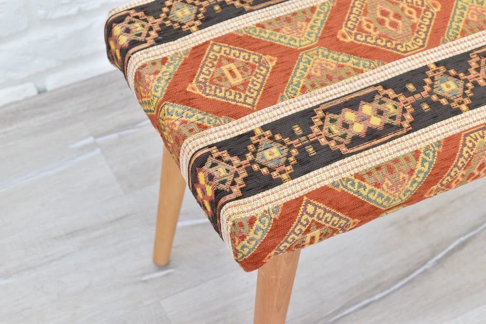 Small Rectangular Ottoman - Pouf - Stool - Comfortable & Stylish Home Furniture - Image 4 of 4