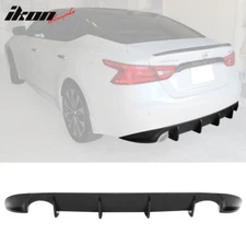 Fits 16-18 Nissan Maxima Rear Bumper Lip Diffuser Valance Kit Unpainted Black PU