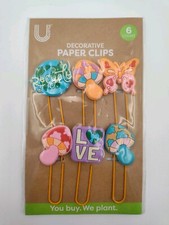 PAPERCLIPS U STYLE DECORATIVE Brand New U-Style Paper Clips Fancy SEE BB16.W1942