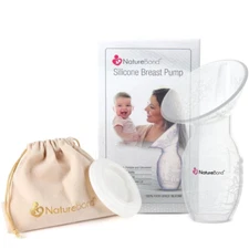 Nature Bond Silicone Manual Breast Pump Breastfeeding Milk Saver Suction- NEW