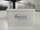 Feminine Product Organizer Tampon and Pad Holder Metal Canister for Bathroom