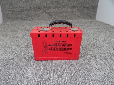 Master Lock Group Lock Box Red Portable Safety Lockout/Tagout LOTO Device