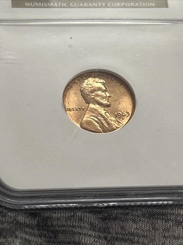 1963-D DDO Lincoln Memorial Cent FS-101 1C NGC MS64 RD
