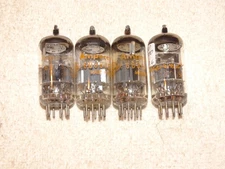 4 x 6DJ8/E88CC Amperex Tubes*Dimpled Disk*Very Strong  Matched Quad*#18