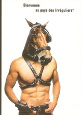 d'après André BRETON carte non postale Homme ave tête Cheval/jeu 2004 Flandre