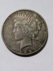 1922-P Peace Silver Dollar, 90% Silver Coin, Very Original