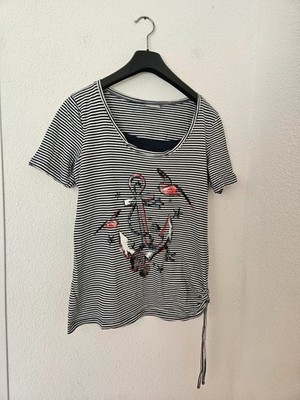    Damen  T-Shirt gestreift Gr. S Laura Torelli Maritim Anker