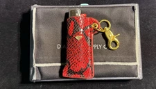 Diamond Supply Co Red, Black & Gold Snakeskin Lighter Sleeve Holder - Gift Box