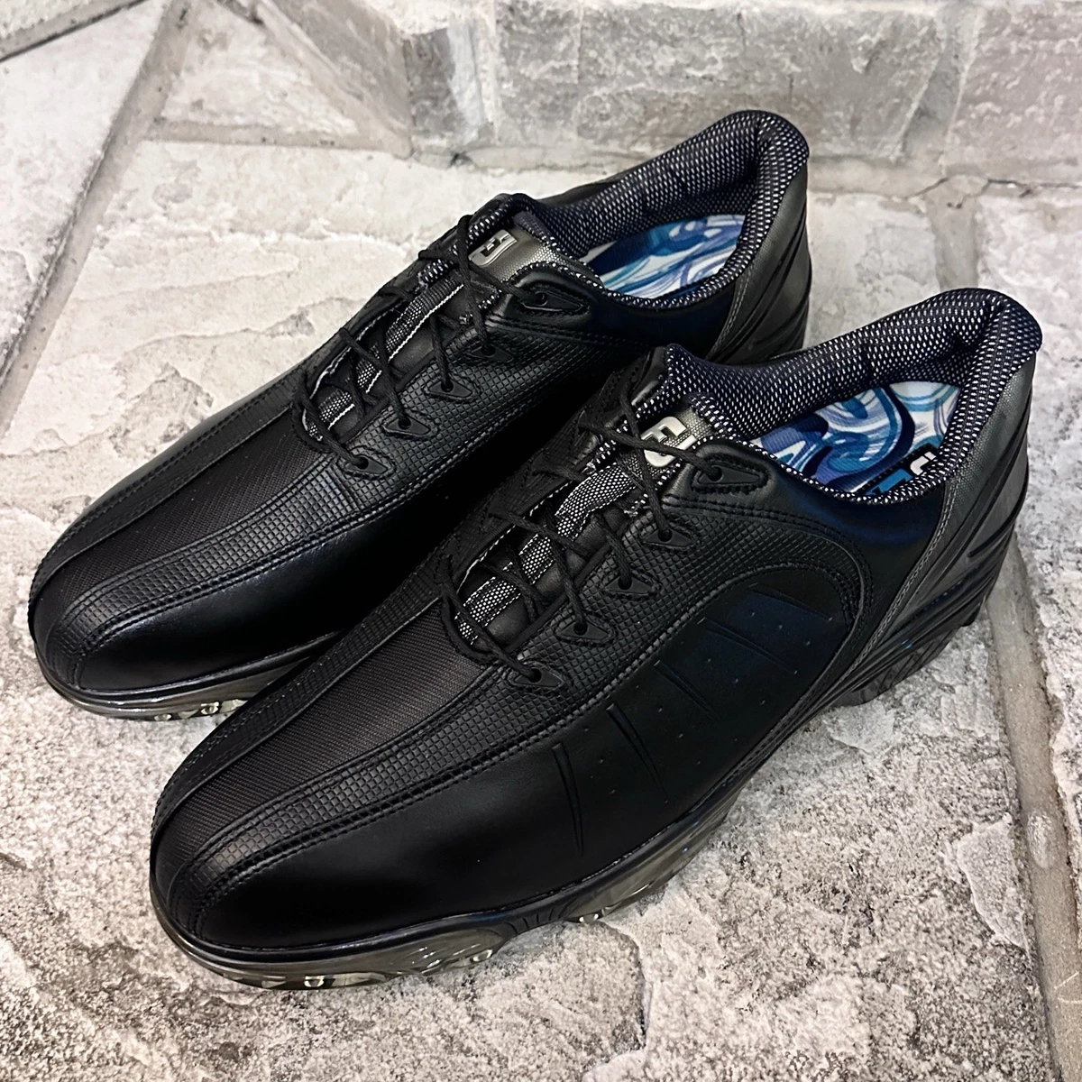 FootJoy FJ Sport Leather Golf 53288 Cleats Flex Shoes‎ Black Silver Mens Size 11 Amazon.com | FootJoy Men main image 4