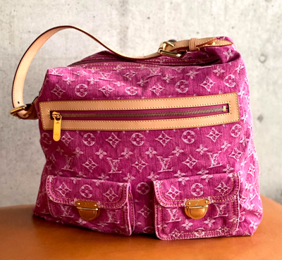 Louis Vuitton Pink Monogram Denim Baggy GM Shoulder Bag M95210
