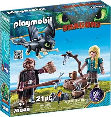 Playmobil How to Train Your Dragon III Hiccup & Astrid with Baby Multicolor 