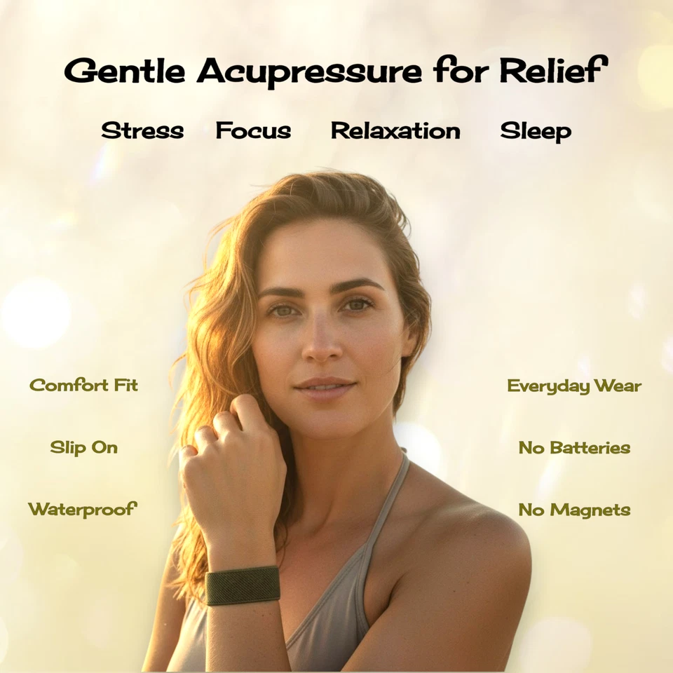 Pulsera de goma a presión para ansiedad, enfoque y atención plena - Banda de ajuste cómodo Foto 2 de 4