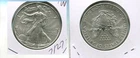 2019 W AMERICAN SILVER EAGLE 1 OUNCE .999 FINE BURNISHED BU COIN NO BOX 7127T