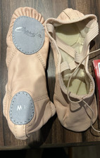 Ballet Shoes-New Capezio, Tn/Wom, Leather, Split Sole, Pink, 'Juliet II' Sz 4.5M