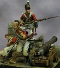 1/32 Resin Napoleonic British Infantry with Cannon & base Unpainted Unassembled