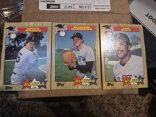 Boston Red Sox Lot of 3 1987 Topps All-Star Wade Boggs Roger Clemens Jim Rice