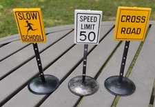 Vintage Tonka State Hi-Way Department Signs Lot of 3