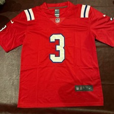 New England Patriots Red Jersey Demario Douglas Men’s Large Stitched
