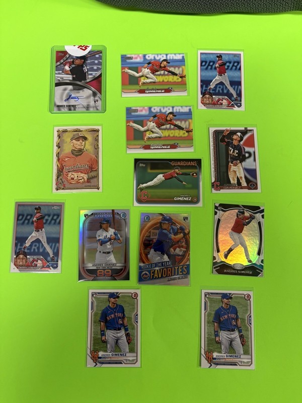 Andres Gimenez 2021 Topps Rookie Autograph 91/180 Japan Edition 14 Cards
