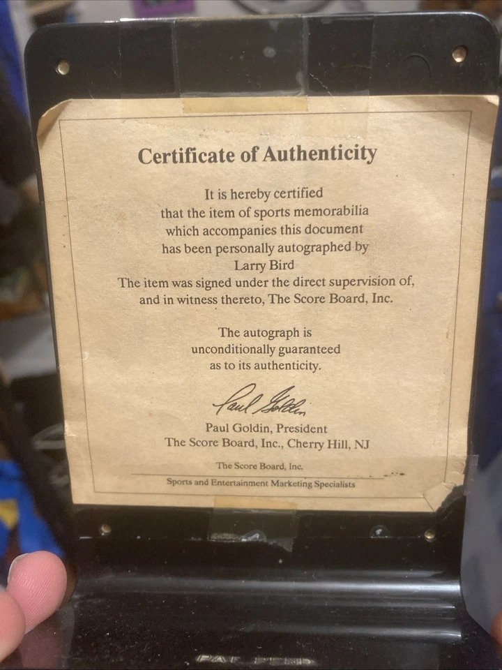 Autógrafo Larry Bird 1992 equipo de baloncesto de Estados Unidos. Firma auténtica certificada Foto 2 de 2