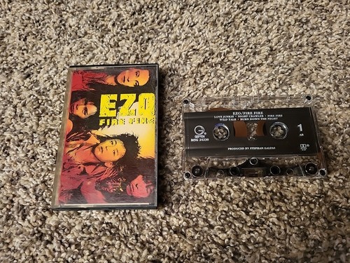 EZO Fire Fire 1989 Cassette Tape Geffen Records Hair Metal - Picture 1 of 7