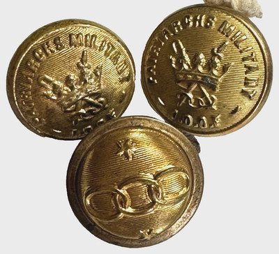 Odd Fellows IOOF  Patriarchs Militant Uniform Button + 3 Link LOT 23mm Buttons