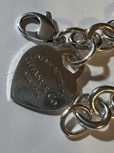 Tiffany & Co. Return to Tiffany Heart Tag 6.5” Rolo Bracelet *Engraved - Picture 2 of 10