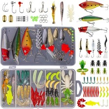 Comprehensive 78-Count Fishing Lures Set with Durable Anti-Corrosion Tackle Box