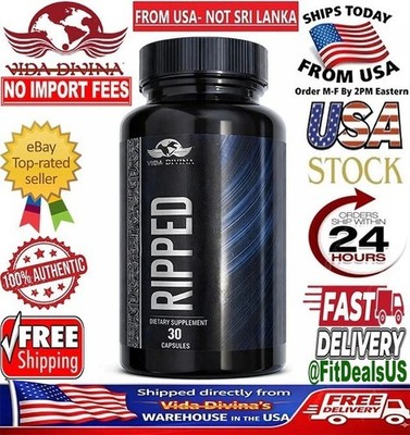 Ripped Daily Energy Wellness Supplement 30 Capsules New! Exp. 2028  US Seller 